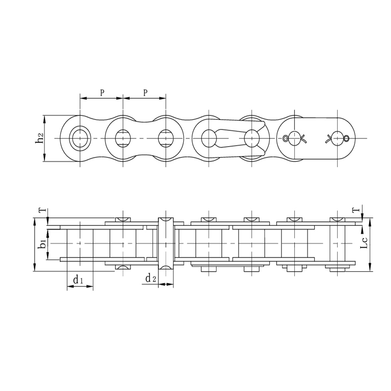 Cadenas de motocicleta resistentes y resistentes de acero de aleación de alta calidad
