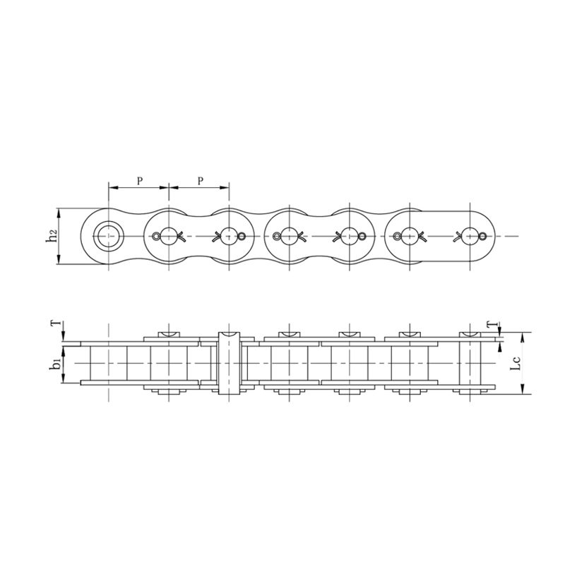 Cadenas de rodillos tipo chavetero de serie de servicio pesado