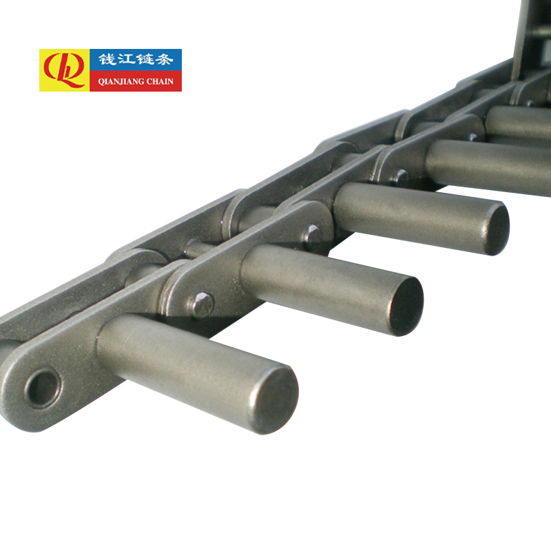 Cadenas transportadoras de doble paso con pasadores extendidos